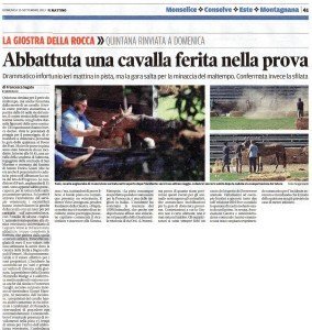 il Mattino di Padova 15 settembre 2013